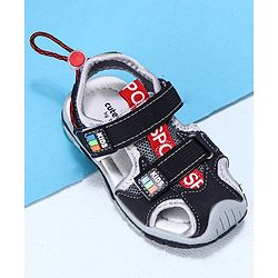 Cute Walk by Babyhug Sandals - Black Red