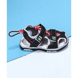 Cute Walk by Babyhug Sandals - Black Red