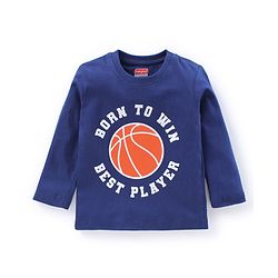 Babyhug Full Sleeves Printed Tee Pack of 3  - Sky & Navy Blue Red
