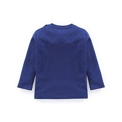 Babyhug Full Sleeves Printed Tee Pack of 3  - Sky & Navy Blue Red