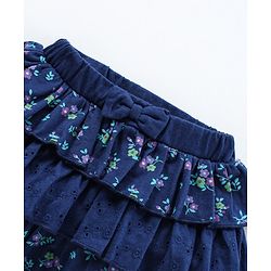 Babyhug Mid Thigh Skirt Floral Print - Blue