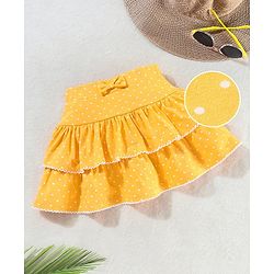 Babyhug Mid Thigh Skirt Printed - Yellow