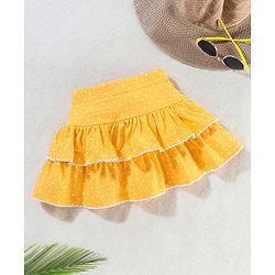 Babyhug Mid Thigh Skirt Printed - Yellow