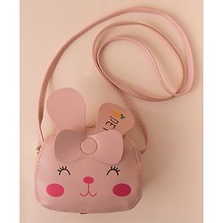 Babyhug Kitty Shaped Sling Bag - Peach