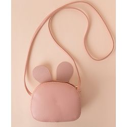 Babyhug Kitty Shaped Sling Bag - Peach