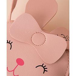 Babyhug Kitty Shaped Sling Bag - Peach