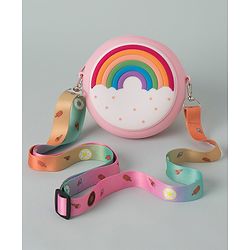 Babyhug Rainbow Printed Sling Bag - Pink