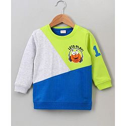 Babyhug Full Sleeves Sweatshirt Basketball Print - Green