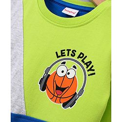 Babyhug Full Sleeves Sweatshirt Basketball Print - Green