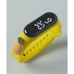 Babyhug Free Size Pineapple Digital Watch - Yellow