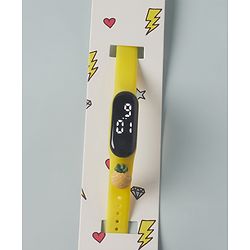 Babyhug Free Size Pineapple Digital Watch - Yellow