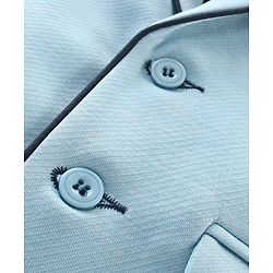 Babyhug Full Sleeves Party Wear Blazer Solid Color - Blue