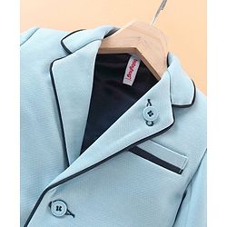 Babyhug Full Sleeves Party Wear Blazer Solid Color - Blue