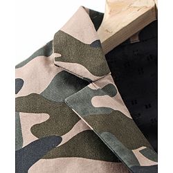 Babyhug Boys Full Sleeves Party Wear Blazer - Camouflage