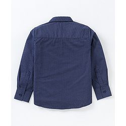 Babyhug Full Sleeves Party Shirt with Bow - Blue
