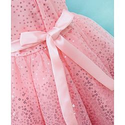Babyhug Sleeveless Sequins Party Frock - Pink