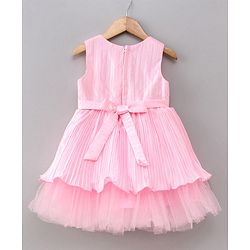 Babyhug Sleeveless Party Wear Solid Color - Pink