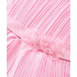 Babyhug Sleeveless Party Wear Solid Color - Pink