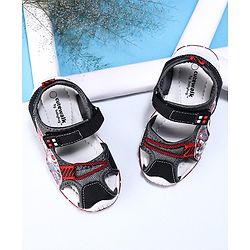 Cute Walk by Babyhug Sandals - Black Red