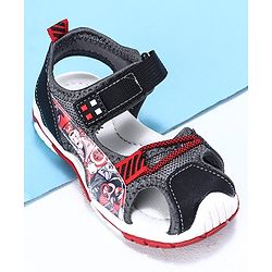 Cute Walk by Babyhug Sandals - Black Red