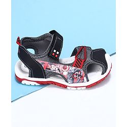 Cute Walk by Babyhug Sandals - Black Red