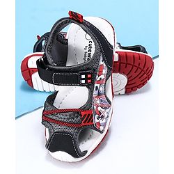 Cute Walk by Babyhug Sandals - Black Red