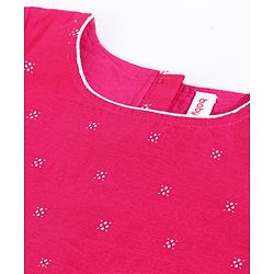 Babyhug Half Sleeves Choli & Lehenga with Dupatta - Pink