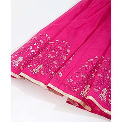 Babyhug Sleeveless Choli & Lehenga With Dupatta - Turquoise Green  Pink