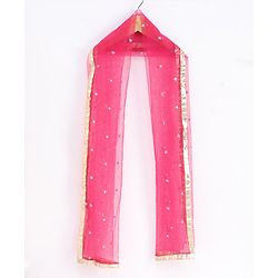 Babyhug Sleeveless Choli & Lehenga With Dupatta - Turquoise Green  Pink