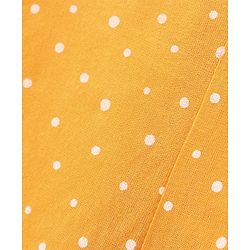 Babyhug Printed Capri With Suspenders - Yellow