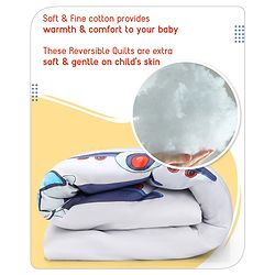 Babyhug Premium 180 TC Cotton Baby Bedding Essentials Set Pack of 6 Aeroplane Theme-Navy Blue