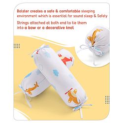 Babyhug Premium 180 TC Cotton Baby Bedding Essentials Set Pack of 6 Aeroplane Theme-Navy Blue