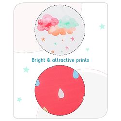 Babyhug Premium 180 TC Cotton Fitted Crib Sheet Set of 2 Rainbow Theme-Multicolor