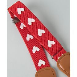 Babyhug Free Size Belt Heart Print - Red