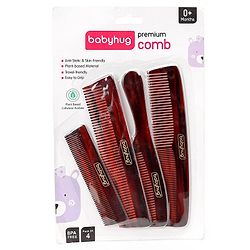 Babyhug Premium Comb Set of 4 - Brown