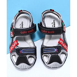 Cute Walk by Babyhug Sandals - Black
