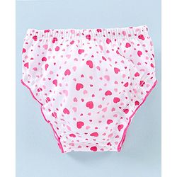 Babyhug 100% Cotton Bloomers Heart Print Pack of 3 - Multicolor