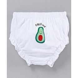Babyhug 100% Cotton Bloomer Pack of 7 Fruit Graphic - White