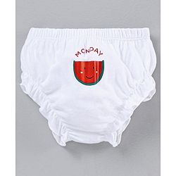 Babyhug 100% Cotton Bloomer Pack of 7 Fruit Graphic - White