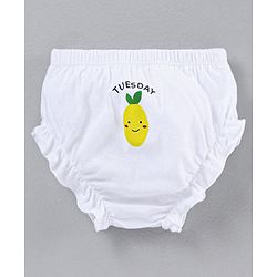Babyhug 100% Cotton Bloomer Pack of 7 Fruit Graphic - White