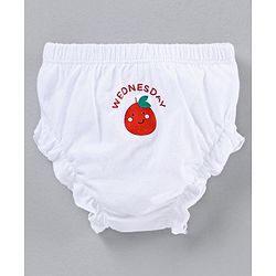 Babyhug 100% Cotton Bloomer Pack of 7 Fruit Graphic - White