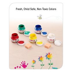 Babyhug Color O Splash Washable Finger Paints - 7 Pieces | Vibrant Washable Finger Paint Set | Unleashes Artistic Expression & Sensory Fun | Non-Toxic & Safe | BIS Certified