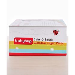 Babyhug Color O Splash Washable Finger Paints - 7 Pieces | Vibrant Washable Finger Paint Set | Unleashes Artistic Expression & Sensory Fun | Non-Toxic & Safe | BIS Certified