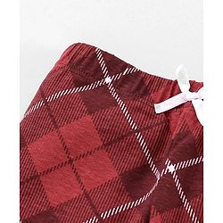 Babyhug Full Length Checks Leggings - Red
