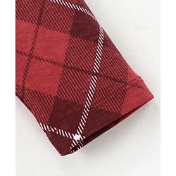 Babyhug Full Length Checks Leggings - Red