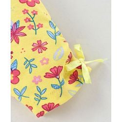 Babyhug Full Length Slim Fit Leggings Floral Print - Yellow