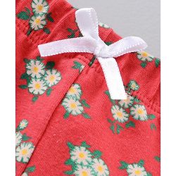 Babyhug Full Length Leggings Pack of 2 - Red Pink
