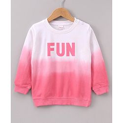 Babyhug Full Sleeves Ombre Dye Sweatshirt - Pink