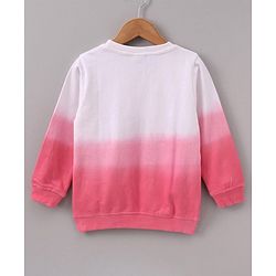 Babyhug Full Sleeves Ombre Dye Sweatshirt - Pink