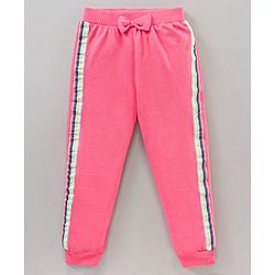 Babyhug Cotton Full Sleeves Top & Lounge Pant Set Dot & Minnie Mouse Print- White Pink